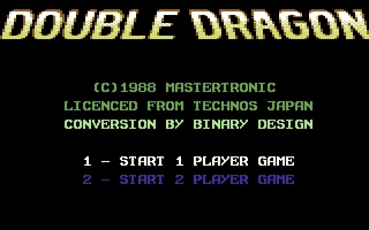 [10/02/2011] Double Dragon 1992 Startbildschirm