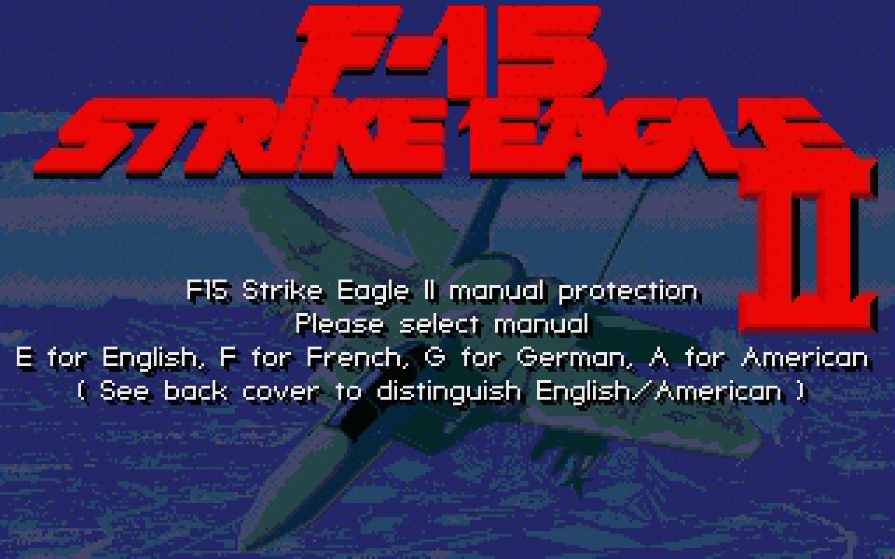 [22/02/2011] F 15 Strike Eagle II Atari ST Men 1991