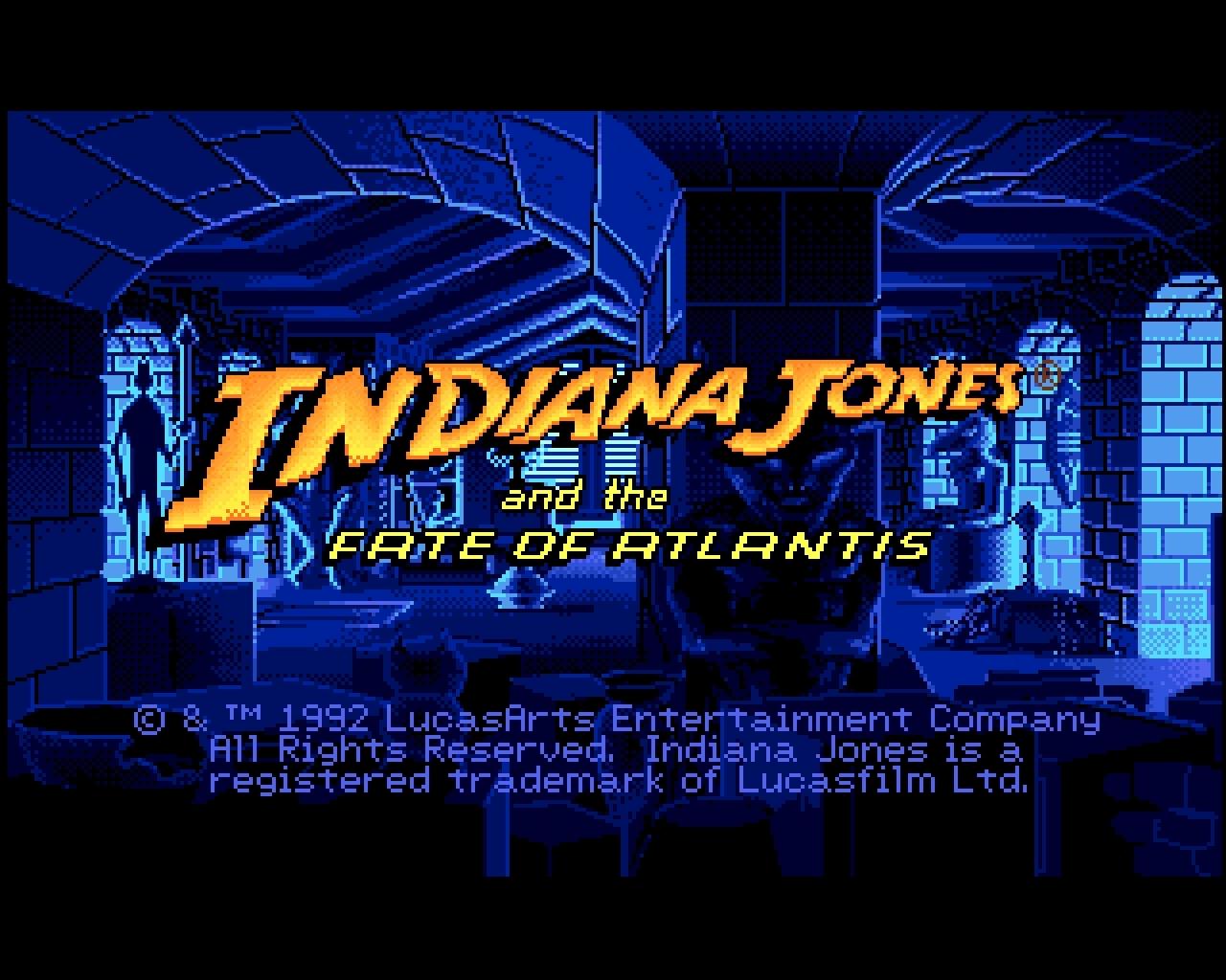 [16/02/2011] Indiana Jones and the Fate of Atlantis Amiga Startbildschirm 1992 