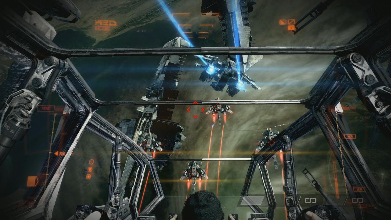 [03/02/2011] Star Wars lässt grüßen: Leider ist diese Schlacht nur eine Railshooter-Sequenz. Sie dürfen also nicht selbst fliegen. Dennoch ist die Szene extrem spektakulär.