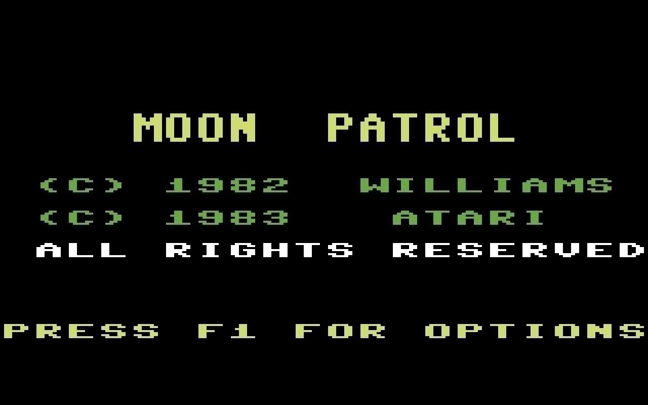 [10/02/2011] Moon Patrol 1986 Startbildschirm