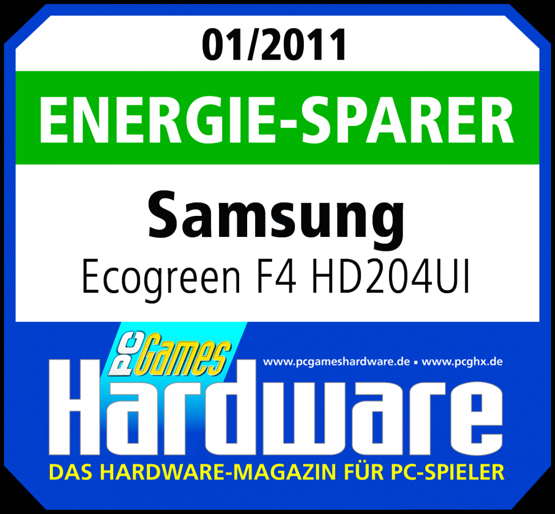 [16/02/2011] Samsung Ecogreen F4 HD204UI im Test: Ideales Datengrab zum guten Preis (2)