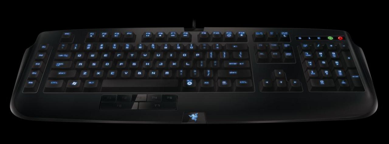[17/02/2011] Unendliche Möglichkeiten: In Kombination mit den sieben zusätzlichen Modifikatoren der Razer Anansi können Sie die Zifferntasten noch vielfältiger belegen. Die Makrotasten lassen sich während des Spiels programmieren. Die LED-Beleuchtung strahlt in allen RGB-Farben. 