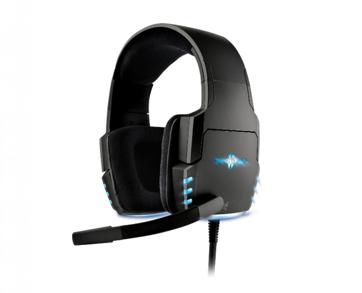 [24/02/2011] Razer Banshee: Das Headset wurde speziell für Starcraft-2-Spieler entwickelt und leuchtet wenig überraschend