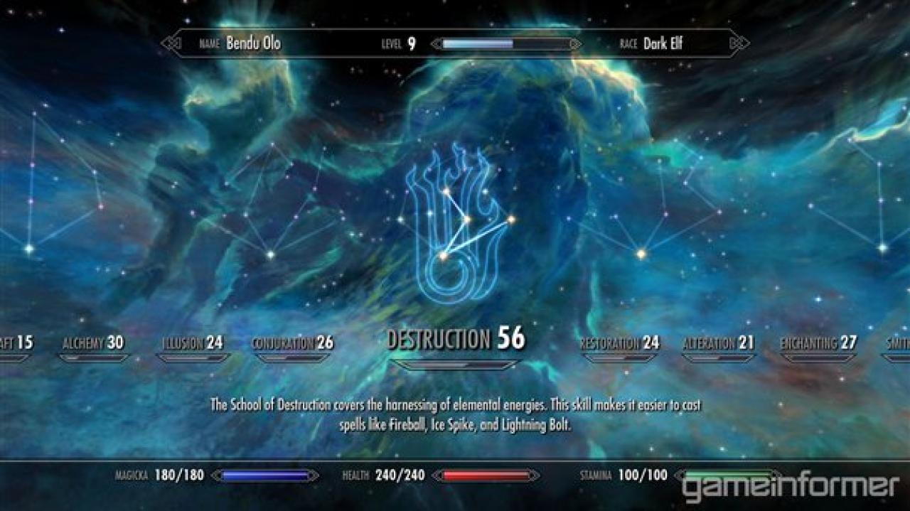 [04/02/2011] Das Skill-Menü: Im Bild zu sehen ist der Magier-Skill-Baum