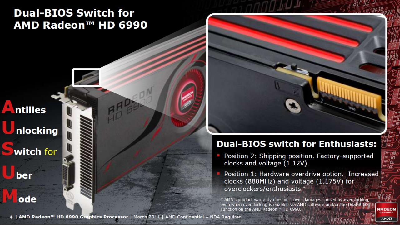 [08/03/2011] Dual-Grafikkarten Radeon HD 6990: Garantieverlust bei Aktivierung des Uber-Mode?