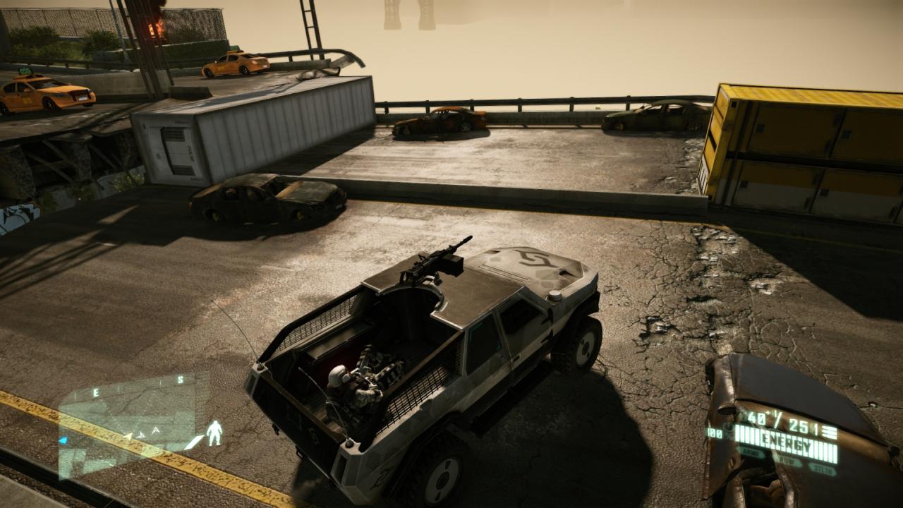 [28/03/2011] In Crysis 2 treffen Sie gelegentlich auf die abgebildeten Humvee-Verschnitt nach C.E.L.L.-Art, das war's dann auch schon fast