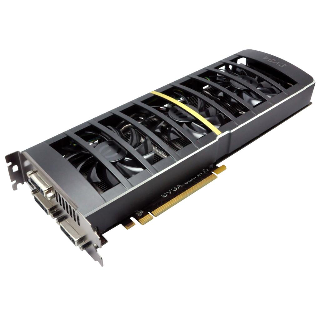 [11/03/2011] Evga Geforce GTX 460 2Win (2011): 2x GF104 (GTX 460) und 2x 1.024 MiByte auf einer Platine. Die Karte hat es nach dem Launch und im Preisbereich der GTX 580 nicht leicht.
