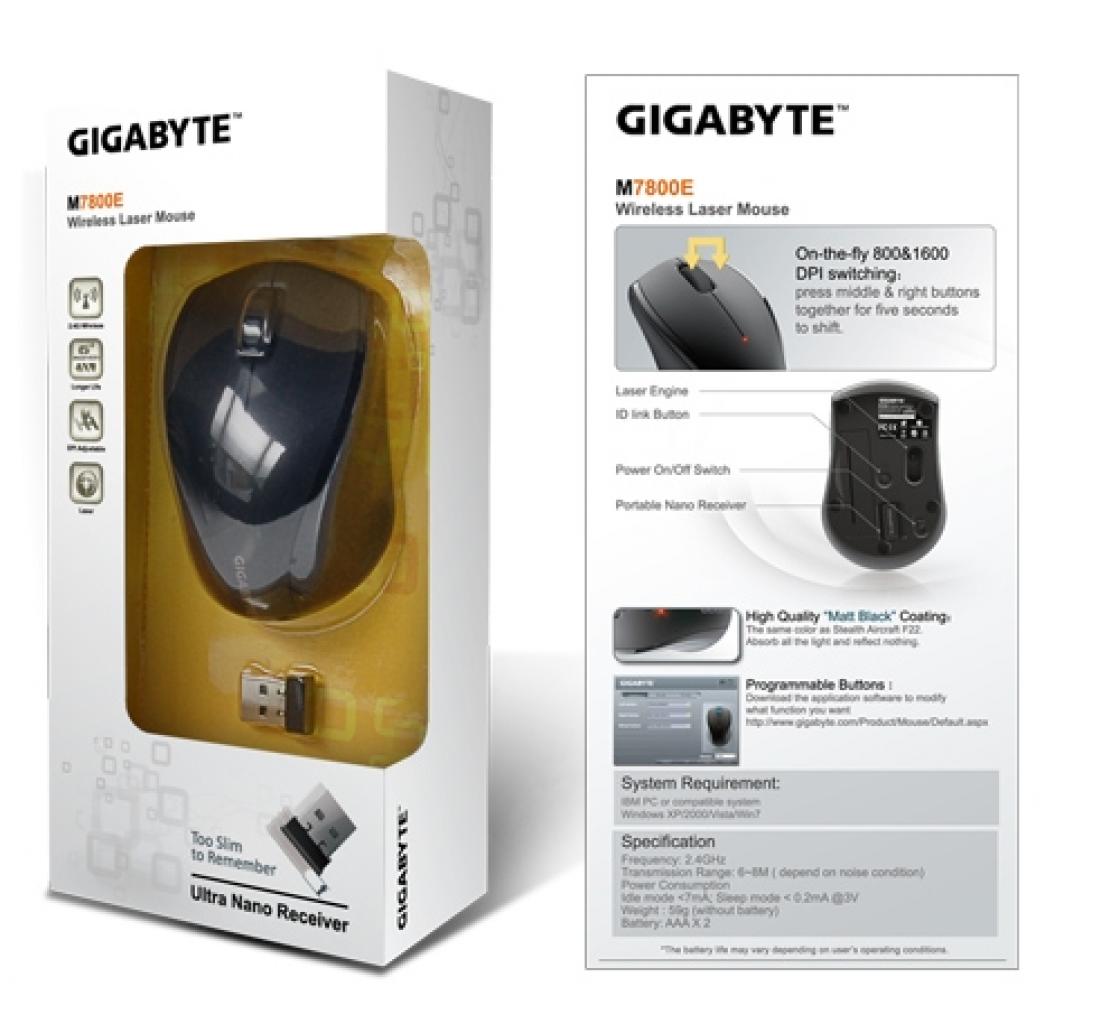 [17/03/2011] Gigabyte M7800E: Kabellose Lasermaus mit Stealth-Lackierung (3)