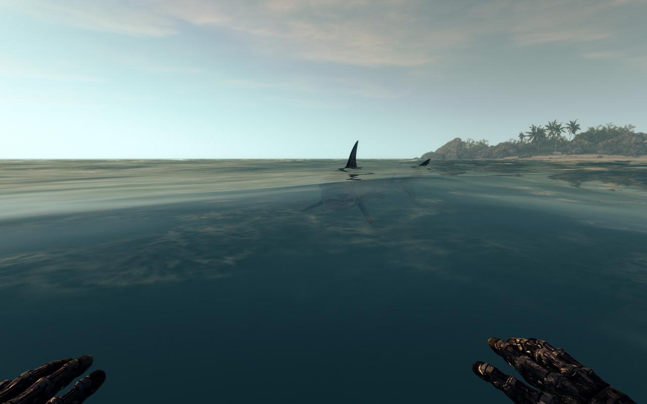 [28/03/2011] Schwimmen Sie in Crysis zu weit, hält Sie der Biss eines Hais auf - in Crysis 2 nur eine schnöde durchsichtige Wand