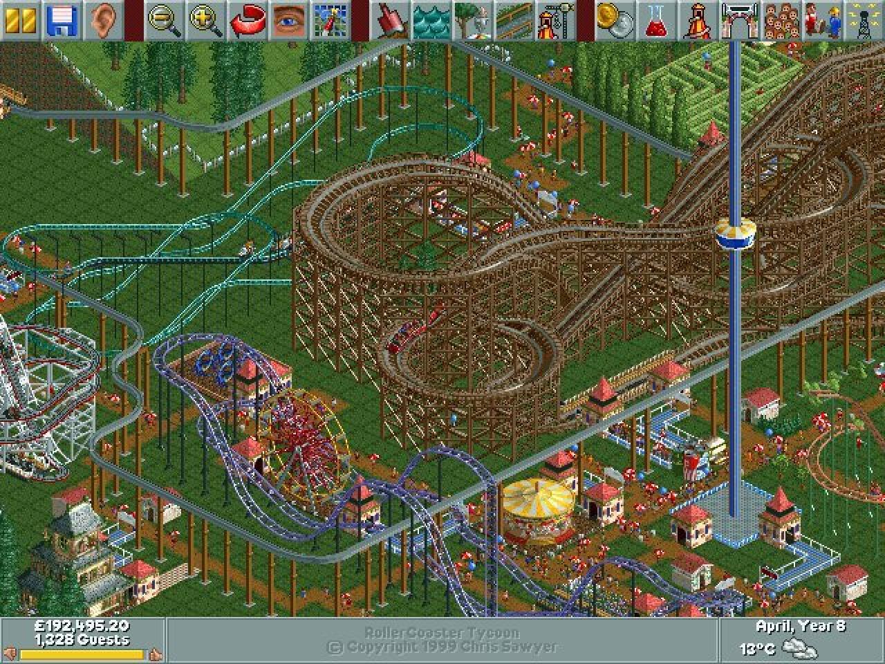[08/04/2011] Achterbahnen sind die Hauptattraktionen in Freizeitparks. Wer mag, kann sie in Rollercoaster Tycoon sogar eigenhändig kreieren. 