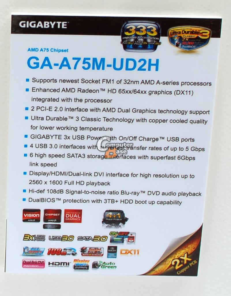 [31/05/2011] Gigabyte GA-A75M-UD2H