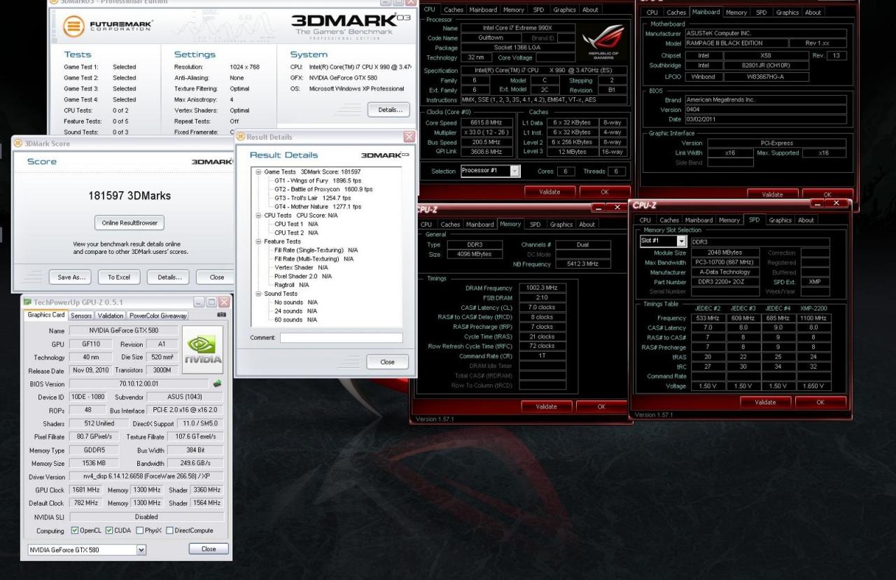 [06/05/2011] Geforce GTX 580 mit 115 Prozent übertakteter GPU durch den 3DMark 03 gejagt (1)