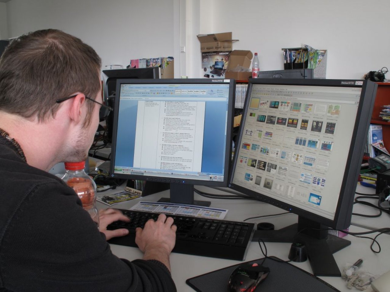 [06/05/2011] Marc Sauter arbeitet am großen CPU-Report 2011/2012 für Ausgabe 07/2011 der PCGH.