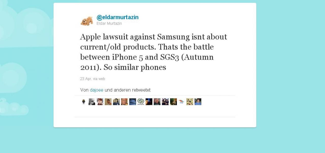 [03/05/2011] Angeblich ist das Samsung Galaxy S III dem iPhone 5 von Apple sehr ähnlich.