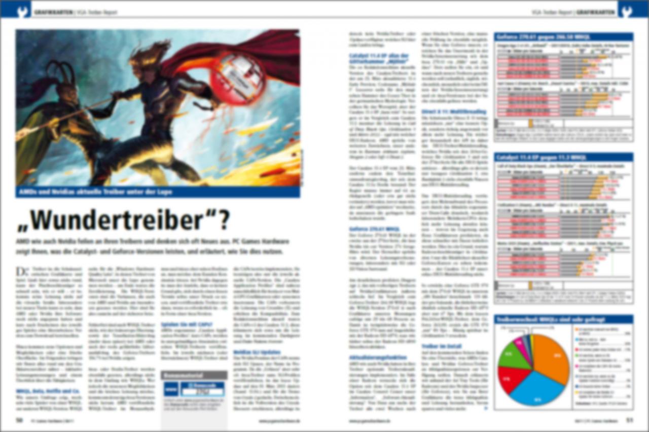 [09/05/2011] VGA-Treiber-Report: Vorschau auf die PCGH 06/2011 (Seiten 1+2)