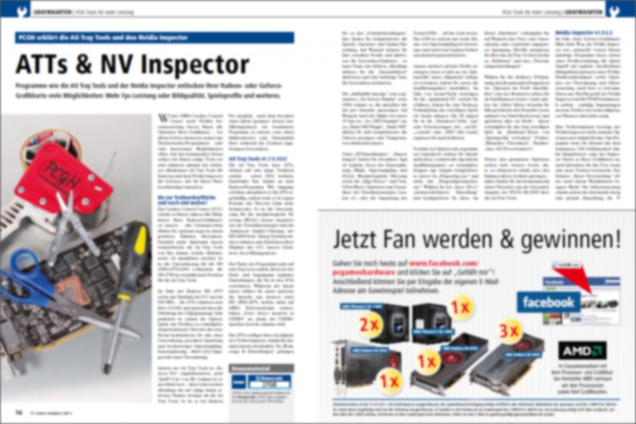 [09/05/2011] VGA-Tools: Vorschau auf die PCGH 06/2011 (Seiten 1+2)