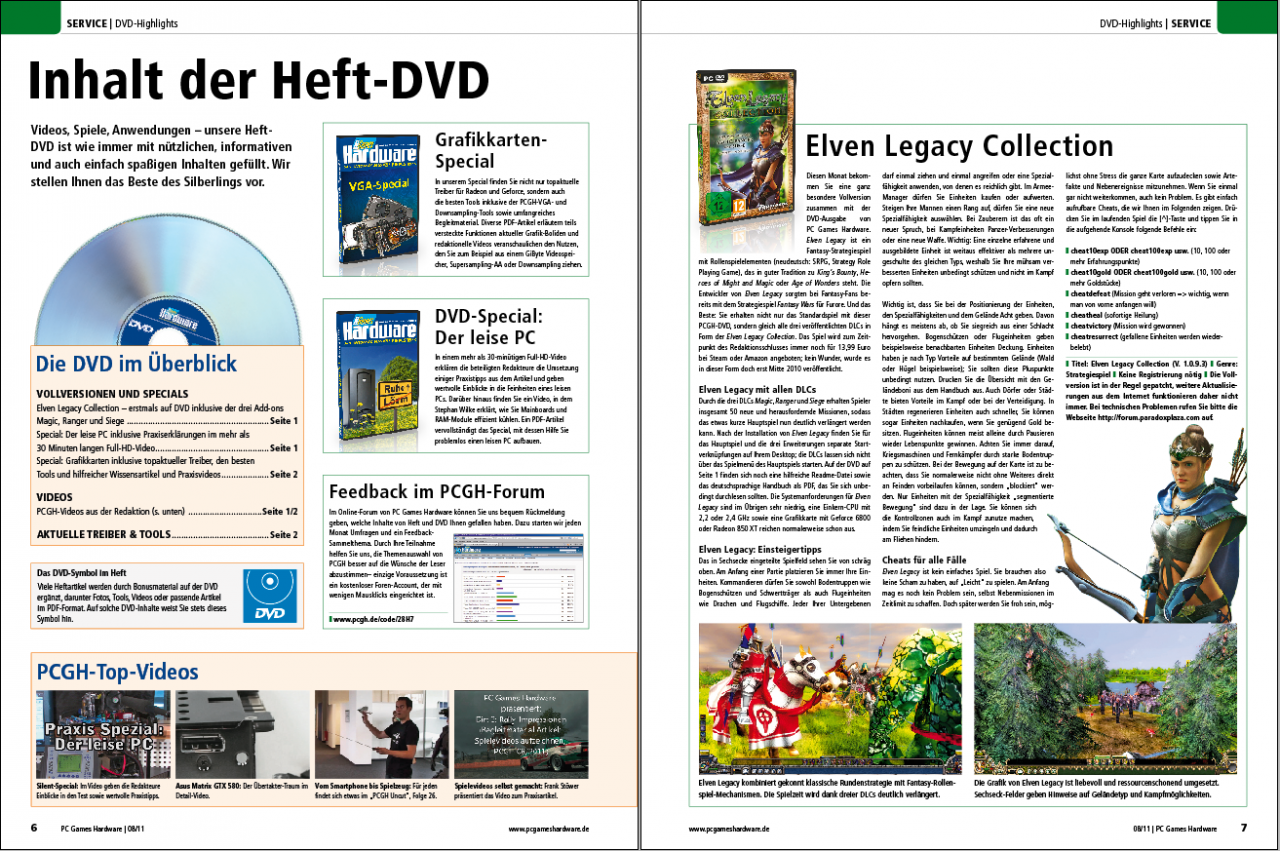 [30/06/2011] PC Games Hardware 08/2011: Inhalt der DVD