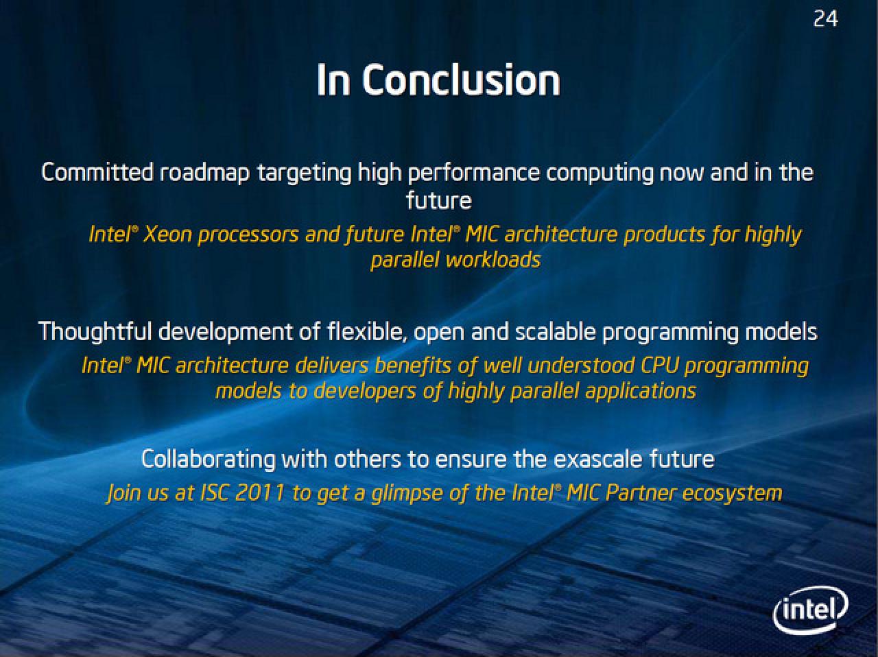[20/06/2011] ISC 2011 in Hamburg: Intel gibt weitere Details zur Many-Integrated-Core-Architektur und Knights Ferry bekannt. (22)