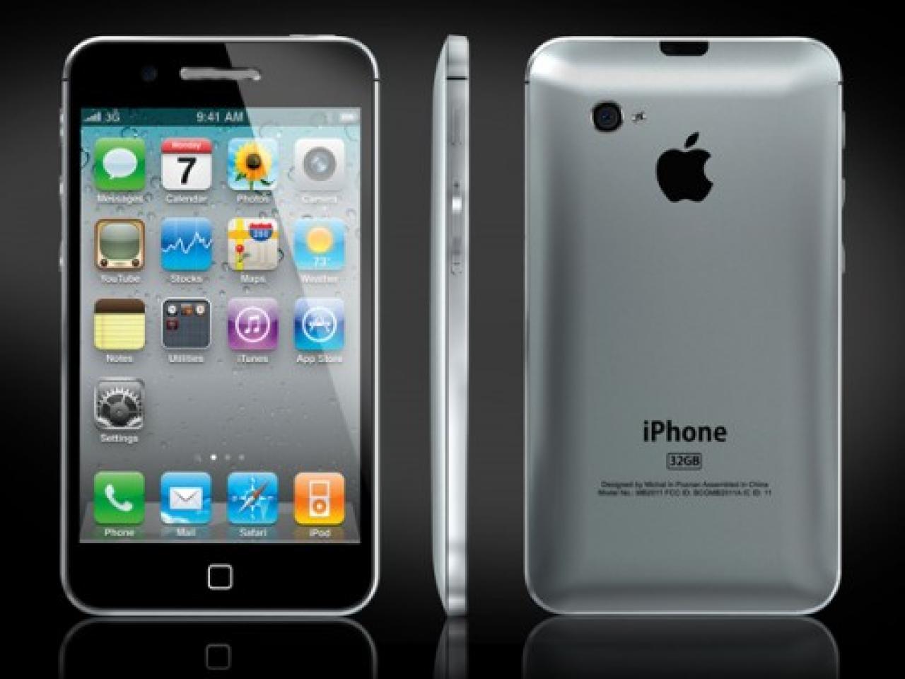 [30/06/2011] Das iPhone 5, hier als Konzept zu sehen, soll weltweit ab dem 5. Oktober erhältlich sein.