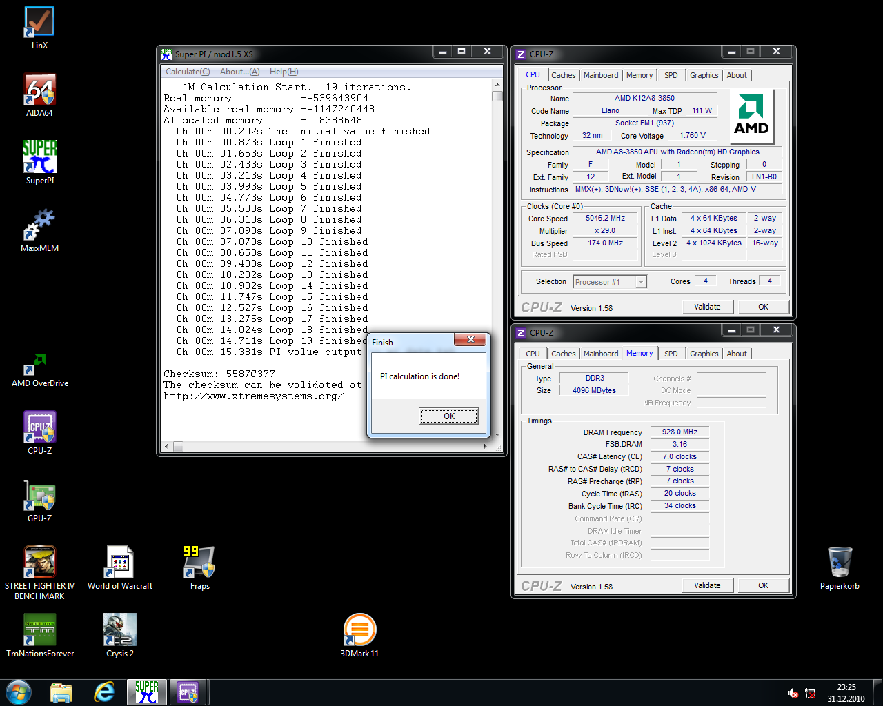 [28/07/2011] AMD Llano A8-3850 auf über 5 GHz übertaktet (1)