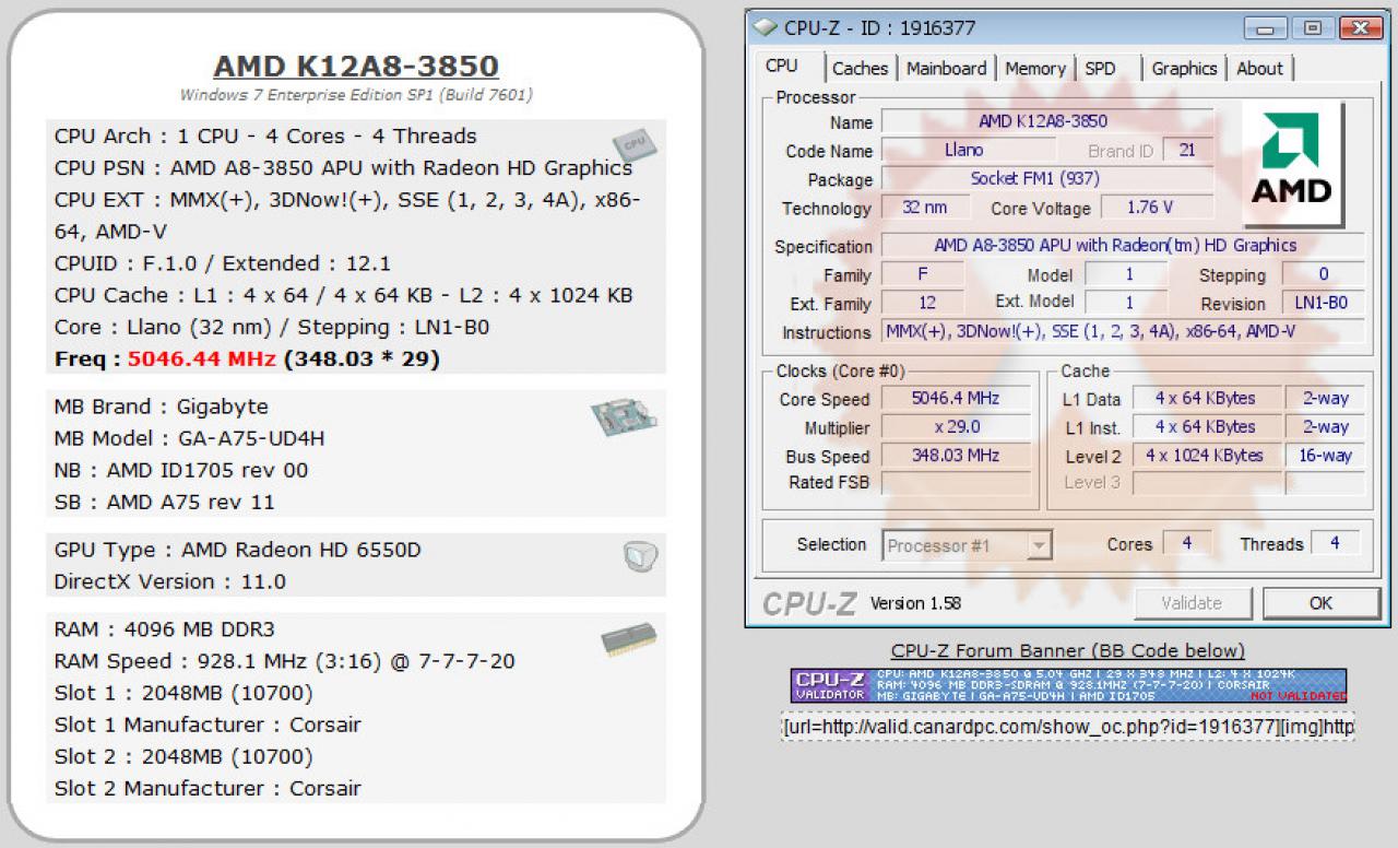 [28/07/2011] AMD Llano A8-3850 auf über 5 GHz übertaktet (2)