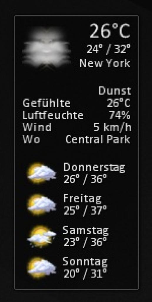 [22/07/2011] 23. Mein Wetter / My Weather: Mithilfe des Gadgets 