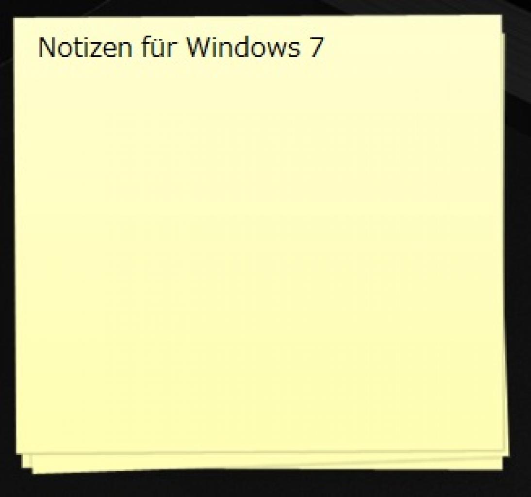 [22/07/2011] 35. Notizen für Windows 7: Das Gadget 