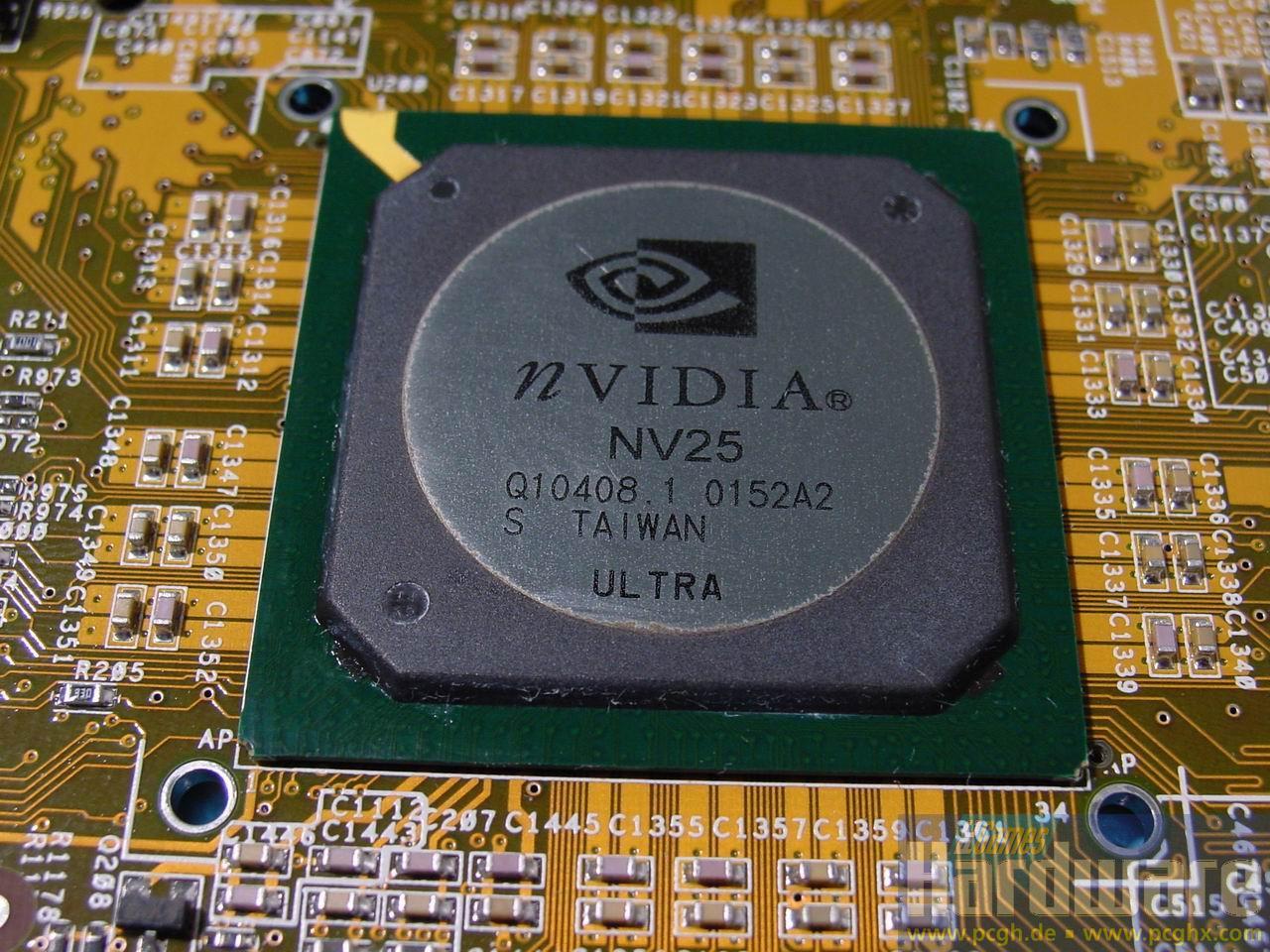 [14/07/2011] NV25: Die Geforce 4 Ti, ursprünglich angeboten als 4200 über 4400 bis 4600, basiert auf der dritten Geforce und erhält vor allem eine weitere Vertex-Einheit und Taktraten bis zu 300/650 MHz