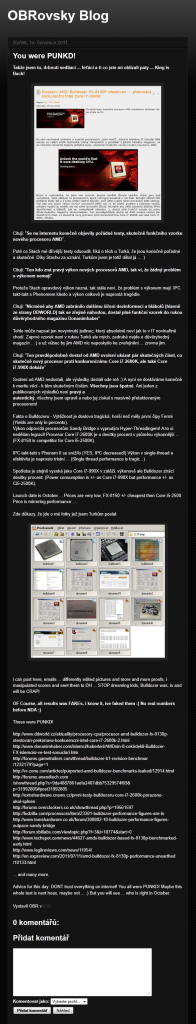 [14/07/2011] OBRs Blog-Eintrag, in welchem er den Fake schildert
