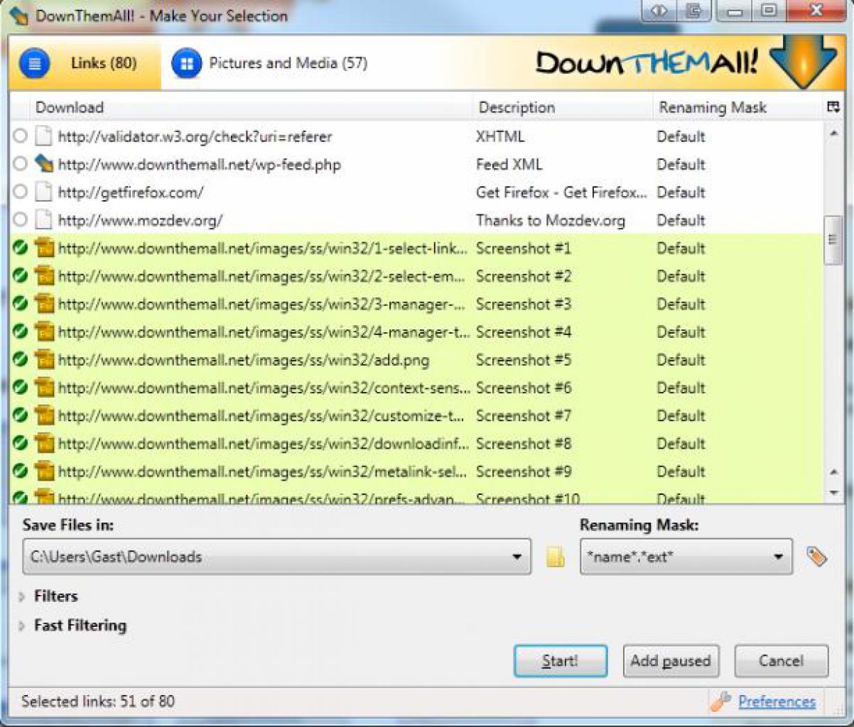 [29/08/2011] DownThemAll! 2.0.7 - Ein leistungsstarker Downloadmanager, der keine Wünsche offen lässt. Sie können Downloads nach Belieben anhalten und wieder fortsetzen, zudem erhöht der Manager die Download-Geschwindigkeit. Download