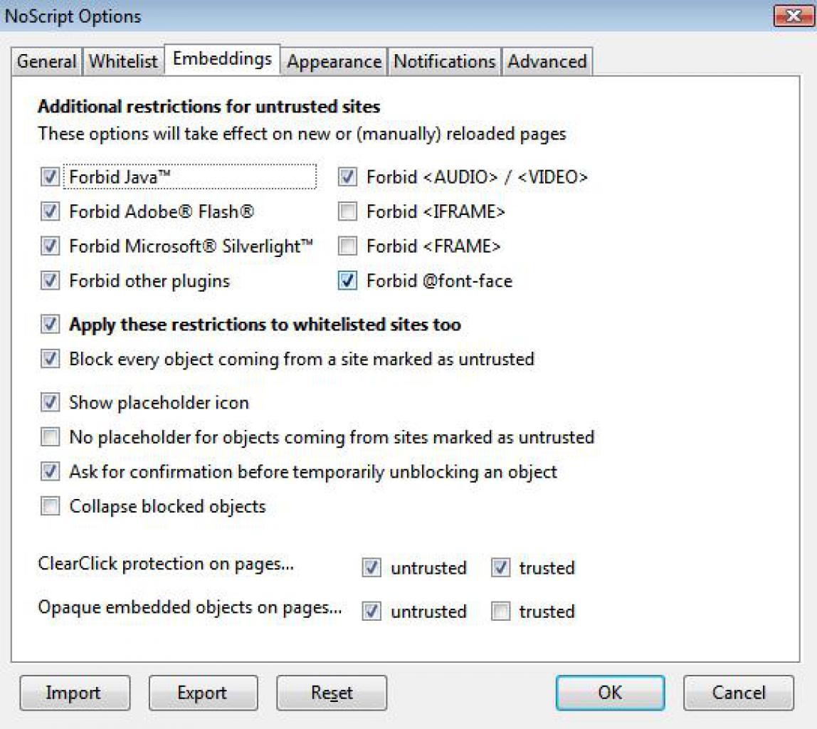 [29/08/2011] NoScript 2.1.2.6 - Ein großes Plus an Sicherheit. Das Tool erlaubt die Ausführung von Java-Scripts nur auf Seiten, die Sie als vertrauenswürdig eingestuft haben. Download