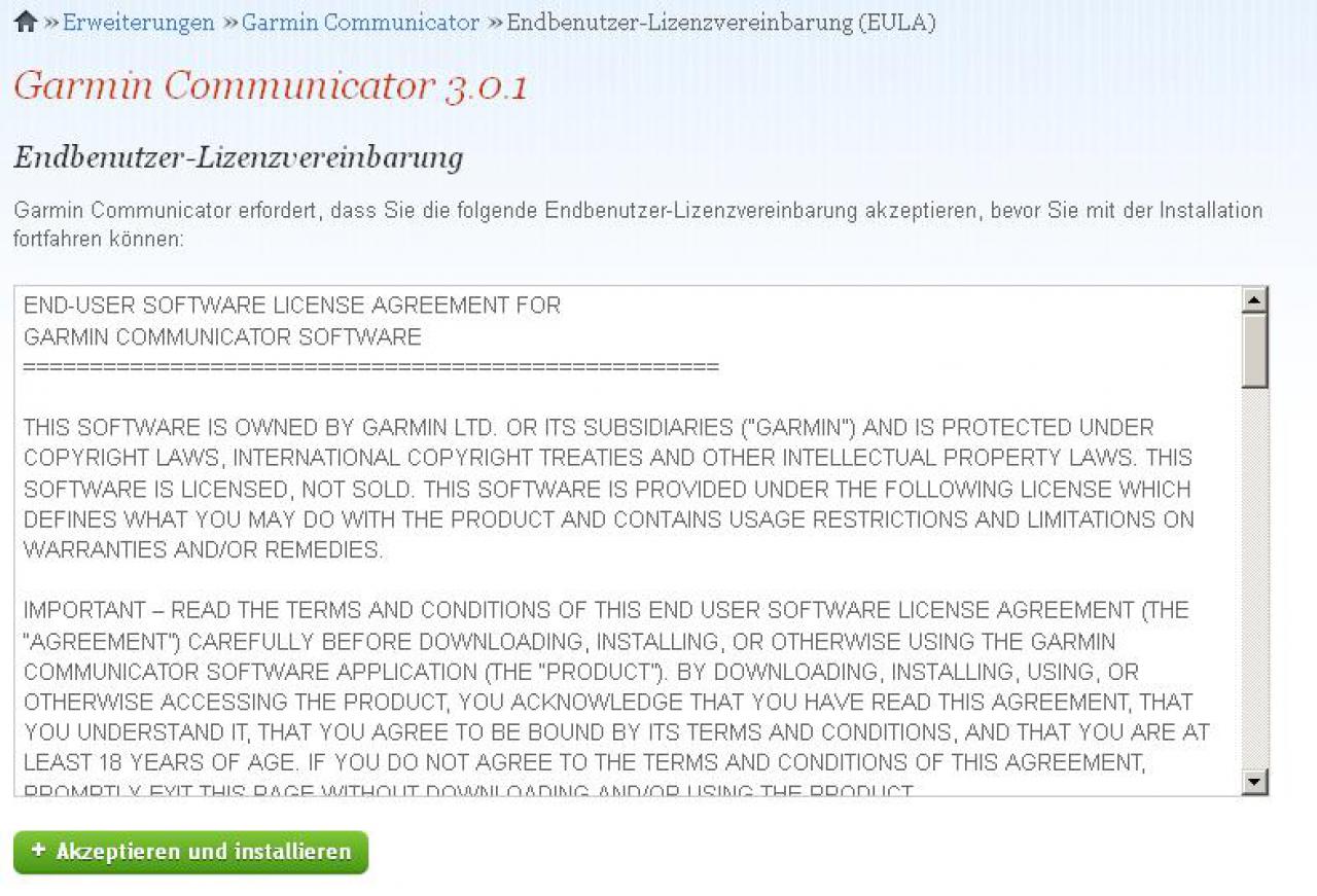 [29/08/2011] Garmin Communicator 3.0.1 - Das Tool bietet eine einfache Schnittstelle, um Daten zwischen Internetseiten und Garmin-GPS-Geräten auszutauschen. Download