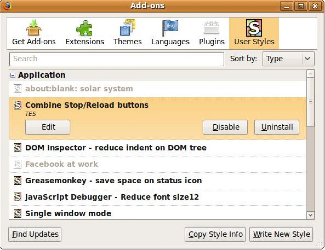 [29/08/2011] Stylish 1.2.1 - Eine einfache Methode, um Webseiten mit eigenen CSS-Styles zu verschönern oder anzupassen. Download