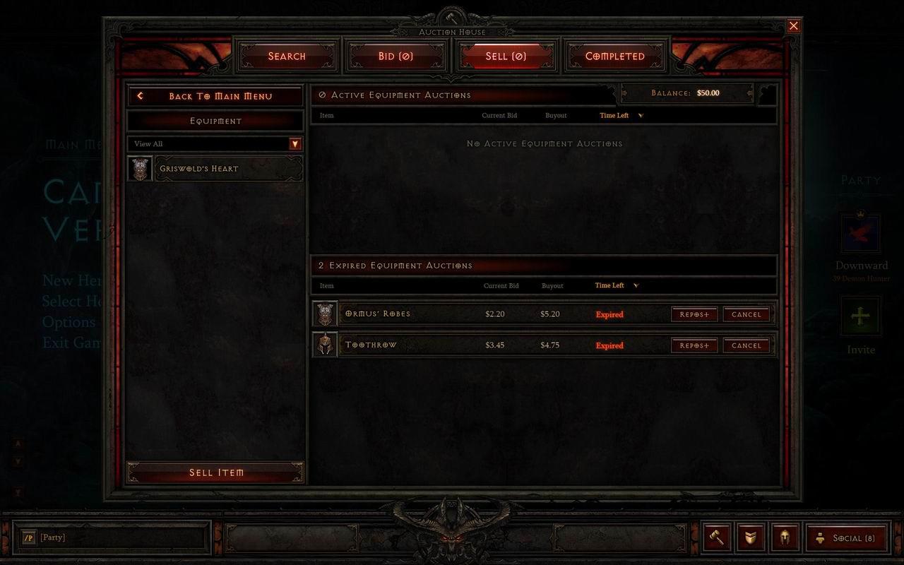 [18/08/2011] Auction House Selling Cash