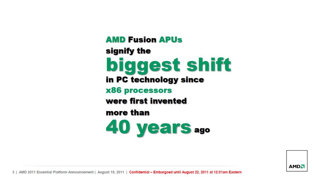 [22/08/2011] AMD: Neue APUs der C- und E-Serie vorgestellt (3)