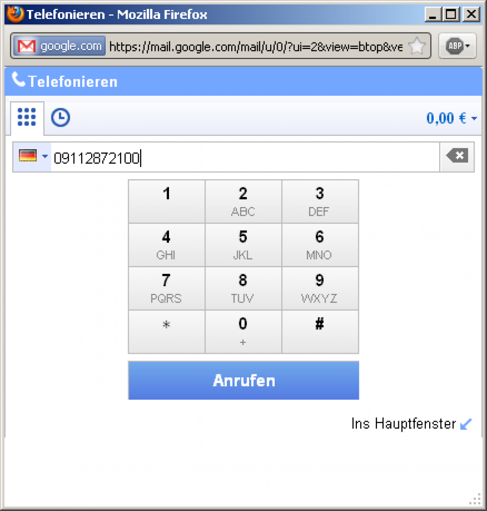[04/08/2011] Theoretisch können Sie nun loslegen. Google Mail Telefonie: Schritt für Schritt (Foto: PCGH) (8)