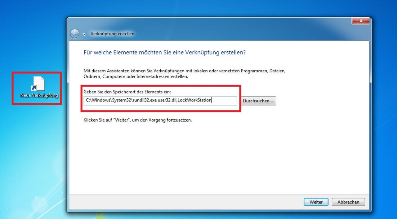 [03/08/2011] Grade für mobile Systeme oder Rechner an öffentlichen Orten bietet es sich an, sein System zu sperren wenn man nicht am Platz ist. Dafür können Sie sich direkt eine Verknüpfung auf dem Desktop anlegen. Klicken Sie dafür mit der rechten Maustaste auf den Desktop. Wählen Sie 