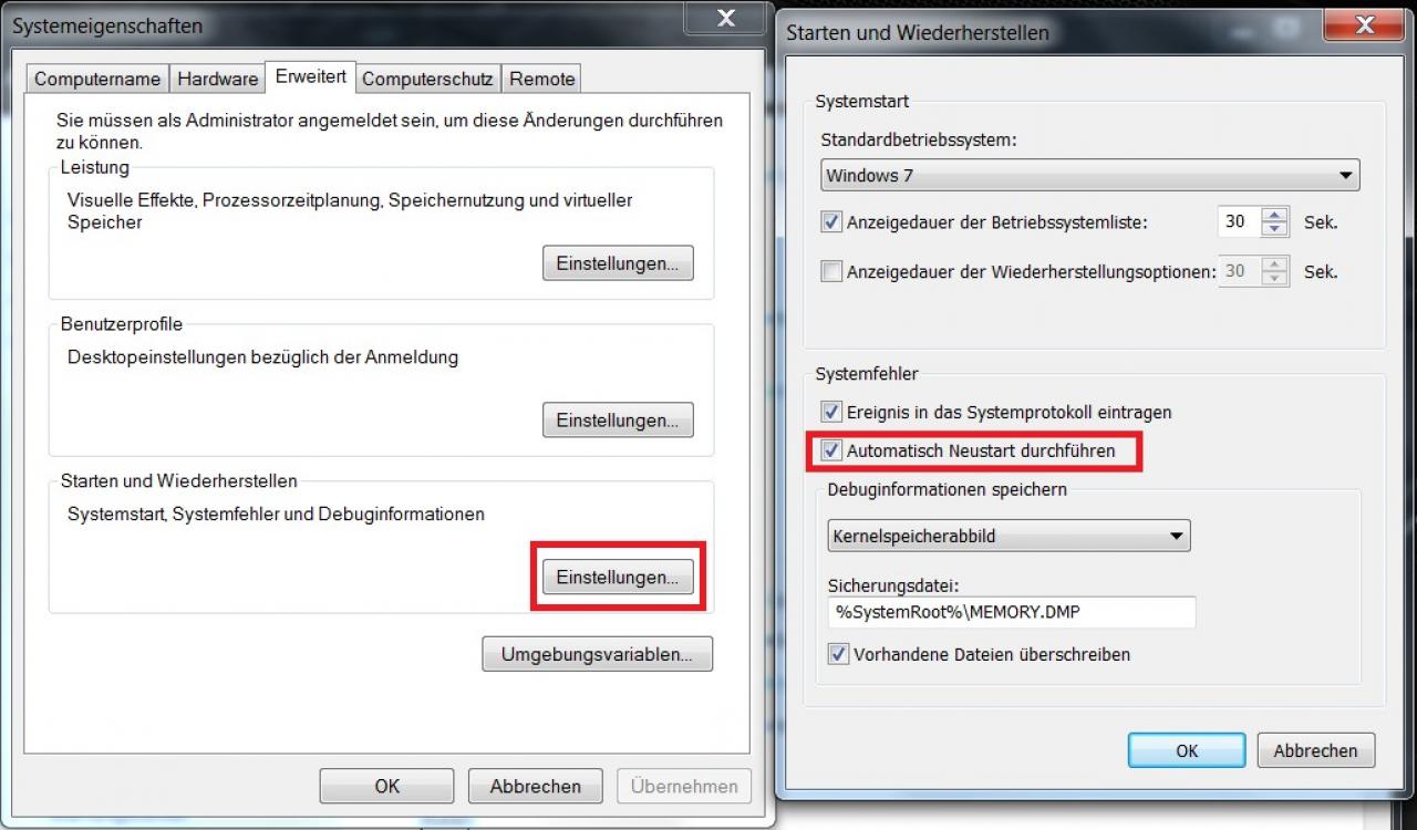 [03/08/2011] Ein Bluescreen liefert meistens hilfreiche Informationen über ein bestehendes Problem. Allerdings startet sich das System nach einer kurzen Anzeige immer automatisch neu. Um das abzuschalten drücken Sie gleichzeitig 
