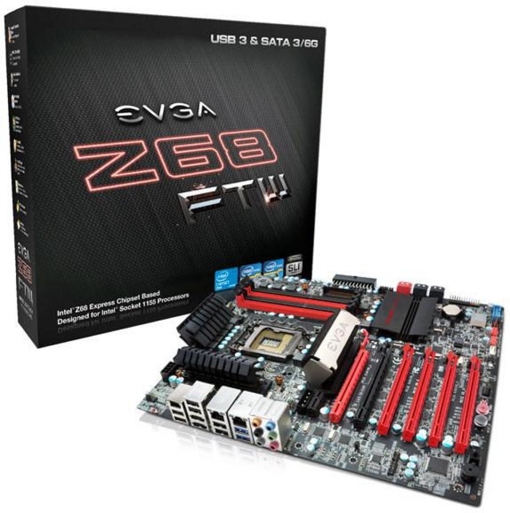 [07/08/2011] EVGA Z68-Lineup: Sämtliche Mainboards unterstützten SLI. Das FTW bietet zusätzliche Features. (3)