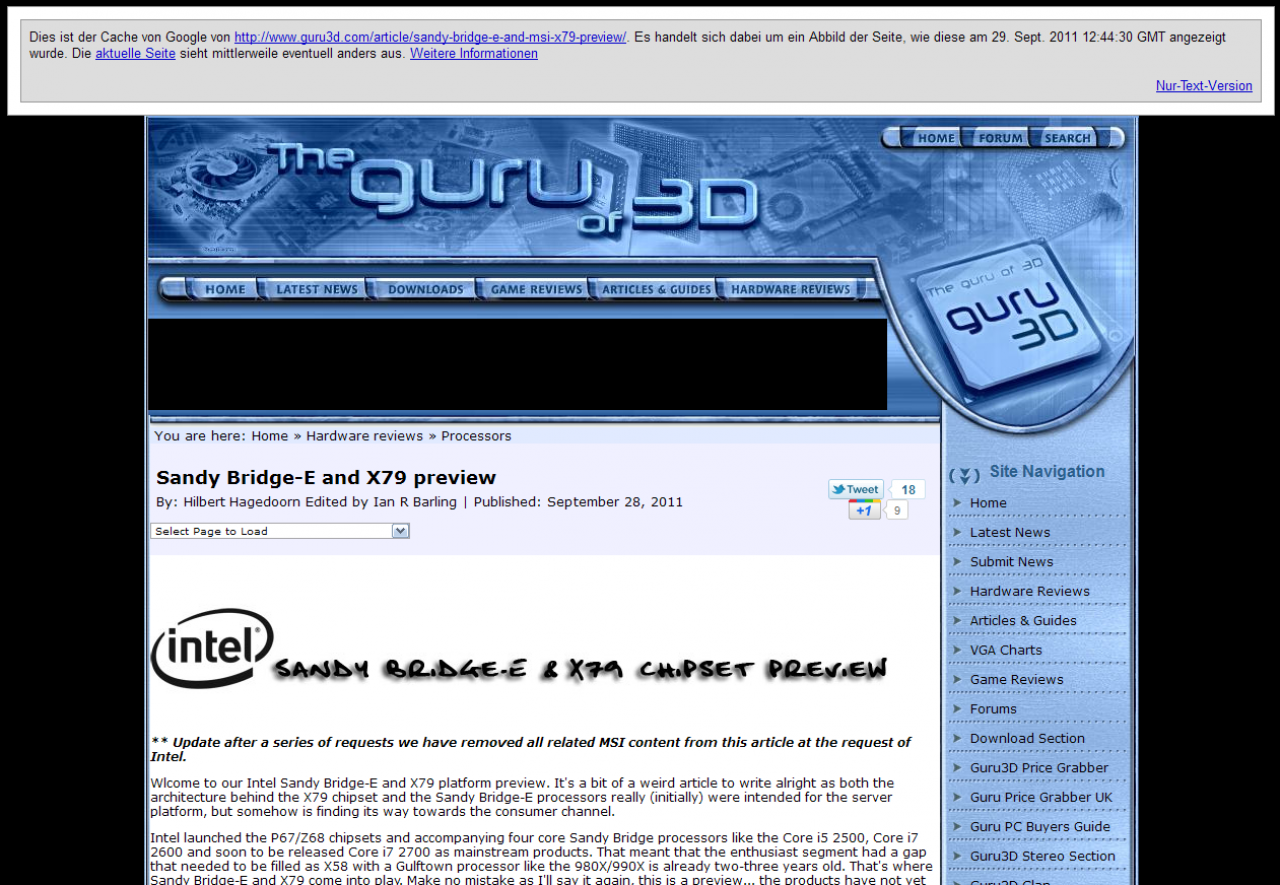 [29/09/2011] Sandy Bridge E auf MSI-X79-Mainboard getestet