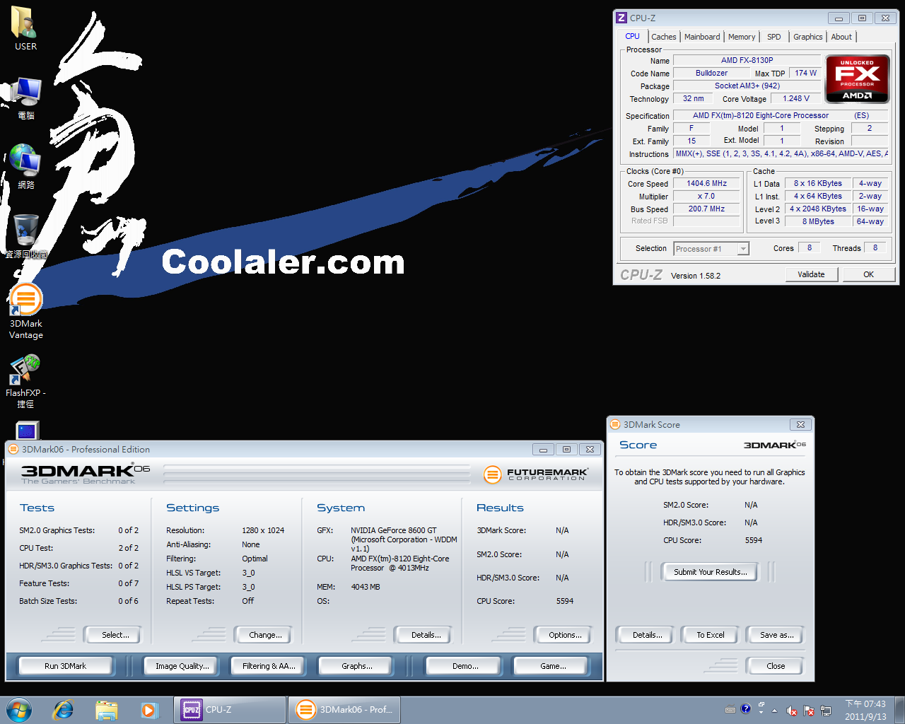 [20/09/2011] FX-8120 @ 4,0 GHz (CPU-NB @ 2,0 GHz)