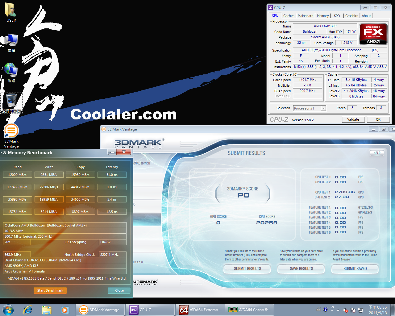 [20/09/2011] FX-8120 @ 4,0 GHz (CPU-NB @ 2,2 GHz)