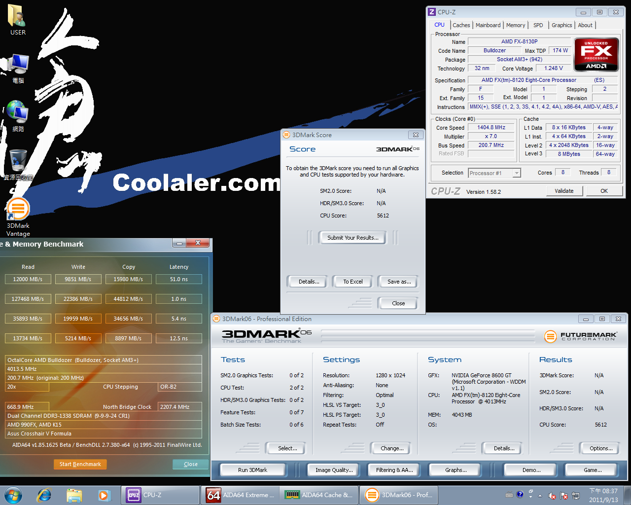 [20/09/2011] FX-8120 @ 4,0 GHz (CPU-NB @ 2,2 GHz)