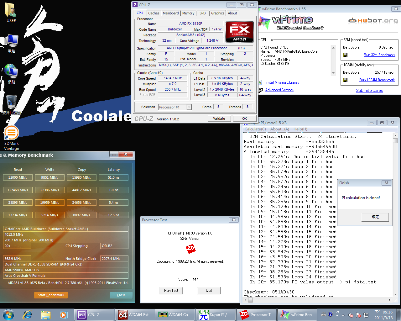 [20/09/2011] FX-8120 @ 4,0 GHz (CPU-NB @ 2,2 GHz)