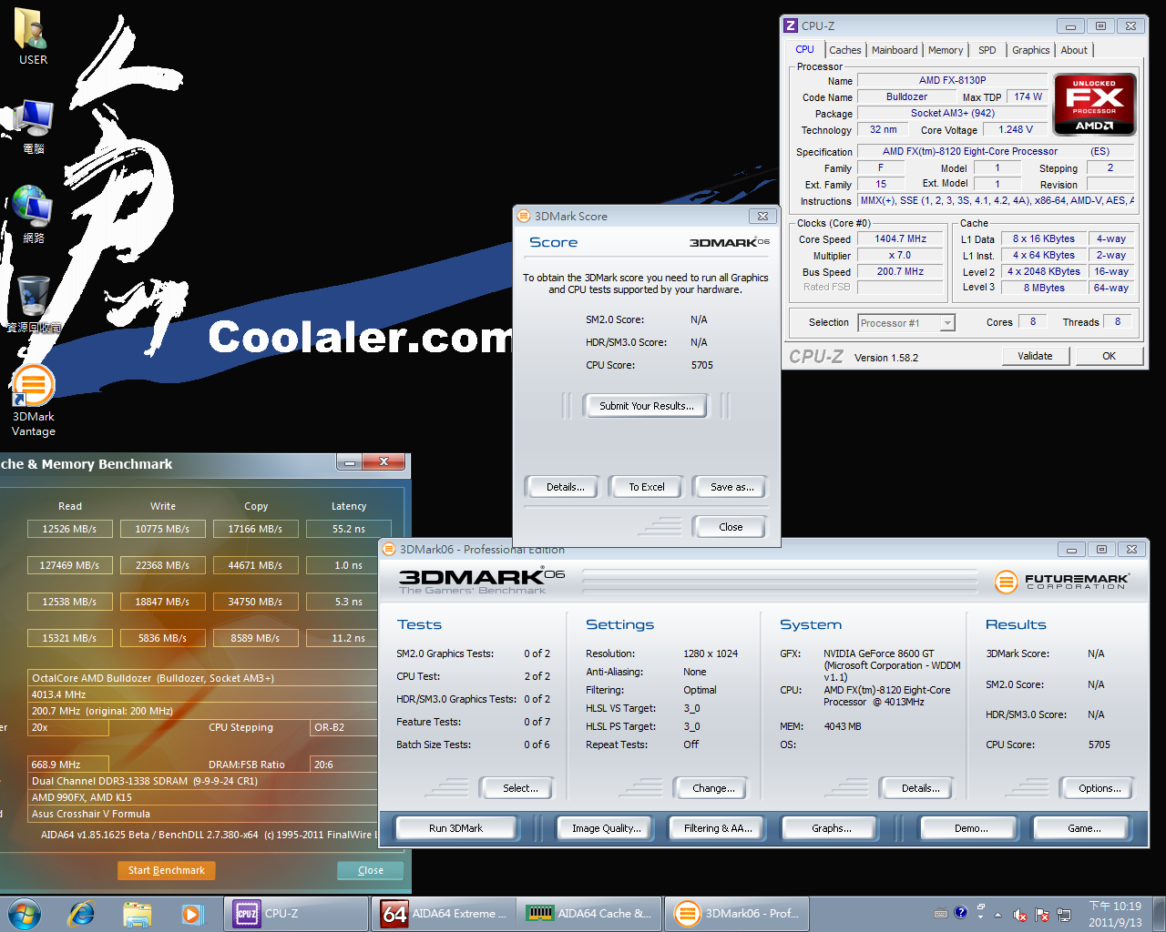 [20/09/2011] FX-8120 @ 4,0 GHz (CPU-NB @ 2,4 GHz)