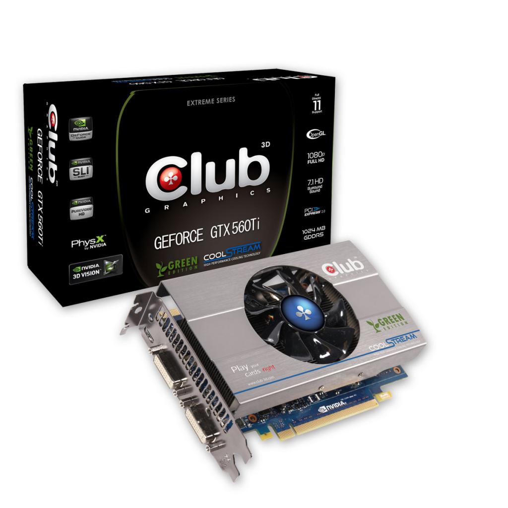 [09/09/2011] GeForce GTX 560Ti in der Green Edition: Club 3D verspricht niedrigere Leistungsaufnahme