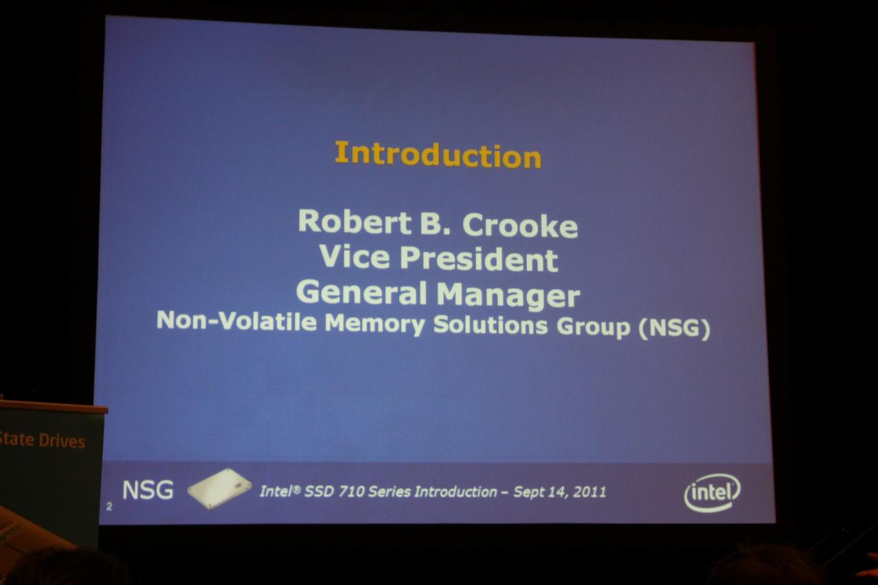 [15/09/2011] IDF 2011: Intel Solid-State Drive 710 Serie (1)