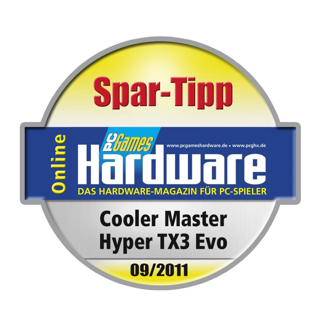 [27/09/2011] Spar-Tipp-Award für den Cooler Master Hyper TX3