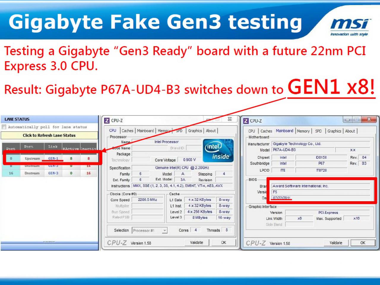 [09/09/2011] MSI schießt gegen Gigabyte: Deren PCI-E-3.0-Boards würden nur PCI-E 2.0 beherrschen (9)